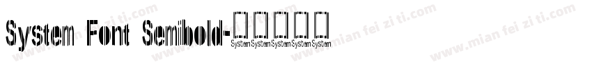 System Font Semibold字体转换